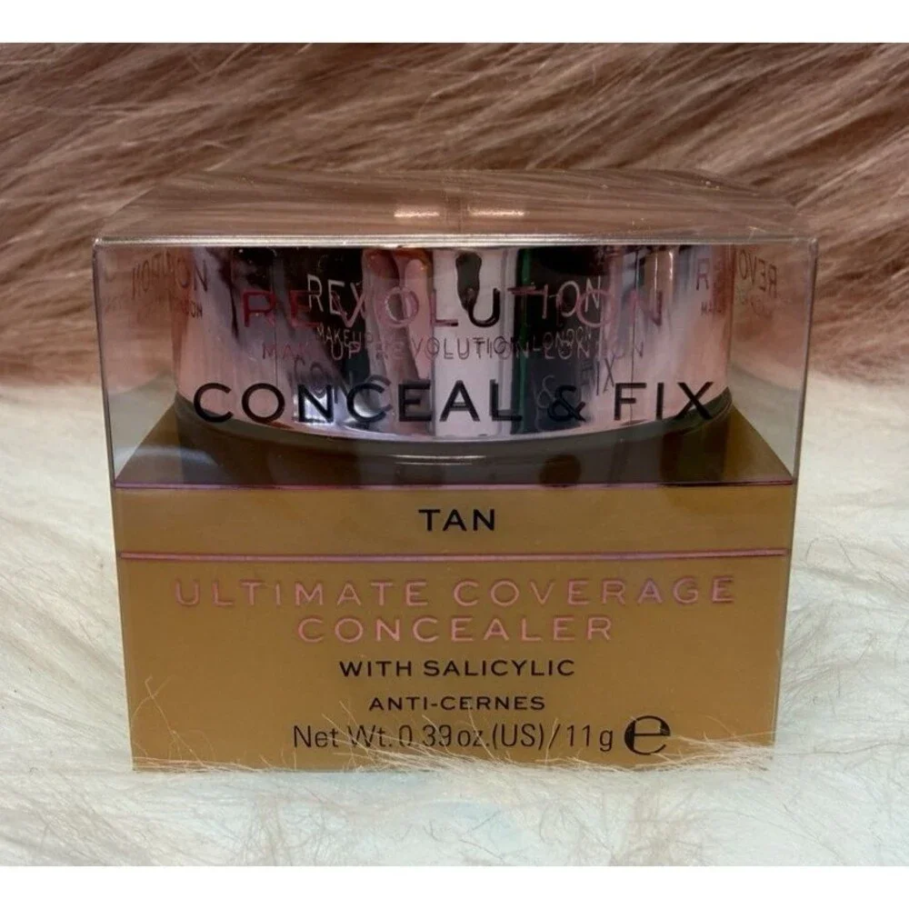 Revolution Ultimate Coverage Concealer – Tan with Salicylic Acid – Full Coverage
